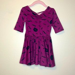 Dot Dot Smile Halloween 🎃 Dress 2T Purple Bats